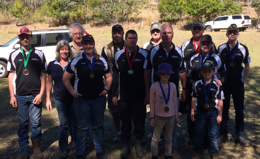 Some of the competitors and medal winners from the event posed for a quick photo before leaving the Rookhurst range. Photo supplied