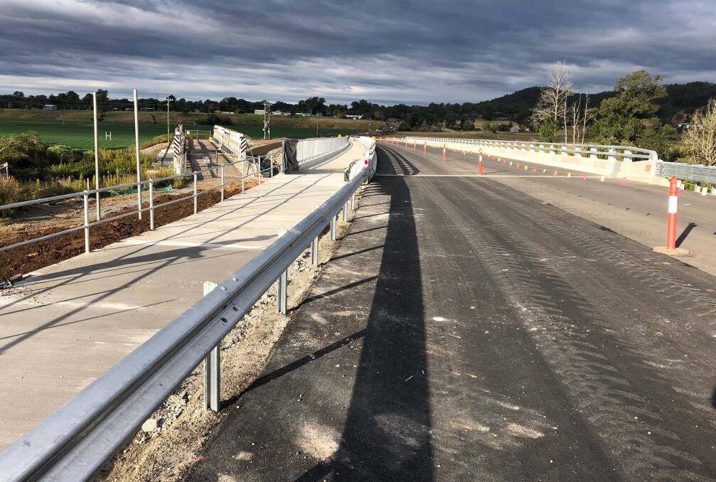 The new Barrington Bridge includes a pedestrian walkway and cycle track. Photo courtesy of Transport for NSW