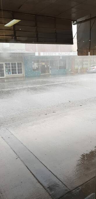 Rachel Dunn took this photo of the rain on Church Street. 