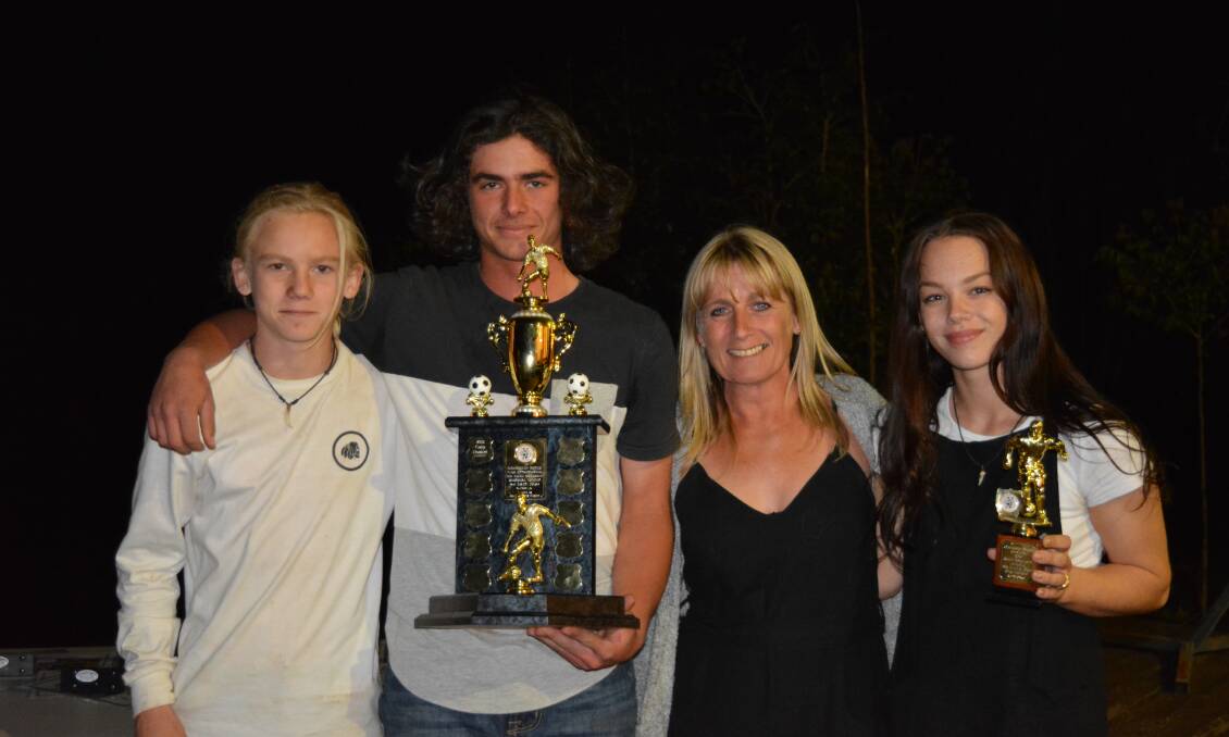 The Keith Schumann Memorial Trophy: presented by Kayden, Julie and Tahlea Schumann to Cody Howard. Photo supplied