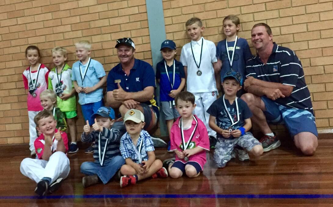 The Woolworth Blasters were a big group of grinners after receiving their medals  Photo suppiled