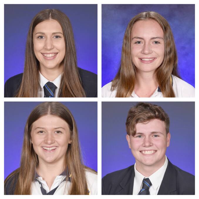 Gloucester's high achievers in the 2018 HSC Mia Bowden, Laura Dunlop, Maddy Bignal and Liam Chester. 