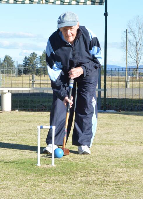 Colin Weismantel is back int he swing of things at the Gloucester Croquet Club taking on the challenge of golf croquet club champion. Photo Anne Keen