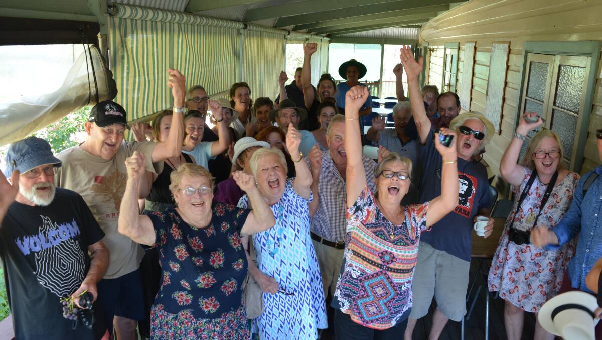 We won: Gloucester residents celebrate the decision to refuse the approval of the Rocky Hill coal mine. Photo Anne Keen