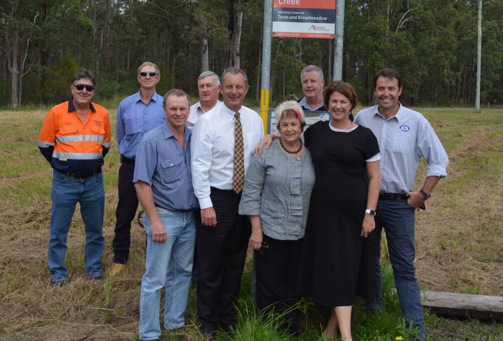 Members of the community join Melinda Pavey and Michael Johnsen for the announcement at Limeburners Creek. Photo: supplied