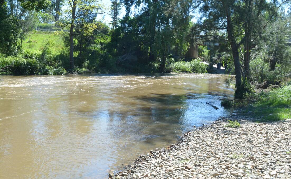Gloucester River is flowing fast and high through Gloucester District Park.
