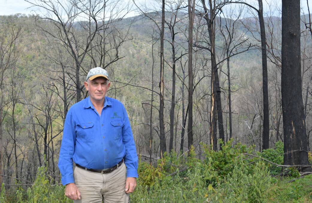 Greg Godde lives on the property across from where the Ridge 400 fire started after a lightning strike. Photo Anne Keen
