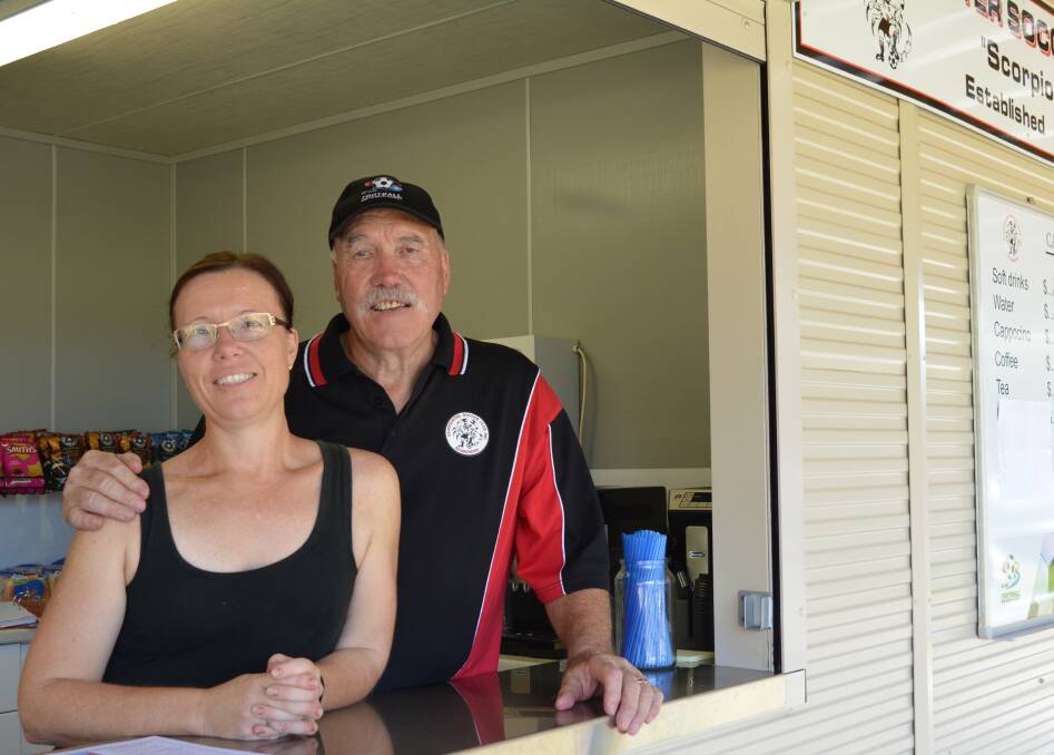 Family bond: John Hughes with his daughter Trudy Schultz in the new canteen/clubhouse John was instrumental in getting built. Photo: Anne Keen.