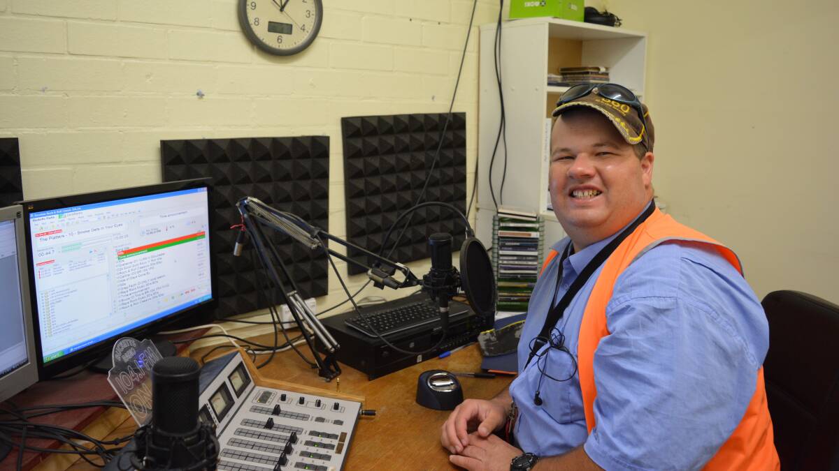 Daniel Gilfillan is one of the volunteers on the airwaves at Bucketts Radio. Photo: Anne Keen