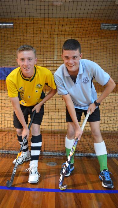 Indoors again: Lachlan and Callum Howard have started playing the indoor competition in Gloucester held on Wednesday nights at the Recreation Centre. Picture: Anne Keen 