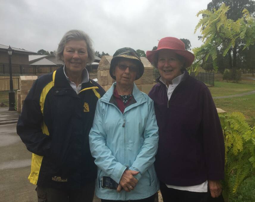 Hildegard Griffin, Gayle Hollingsworth and Susan Dixon met up for a training walk on Monday, October 19 just before the rains came. Photo supplied