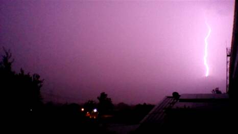Lightning strikes the Bucketts: Photo of the storm in Gloucester on Tuesday night January 9. Photo: Justin Kelly 