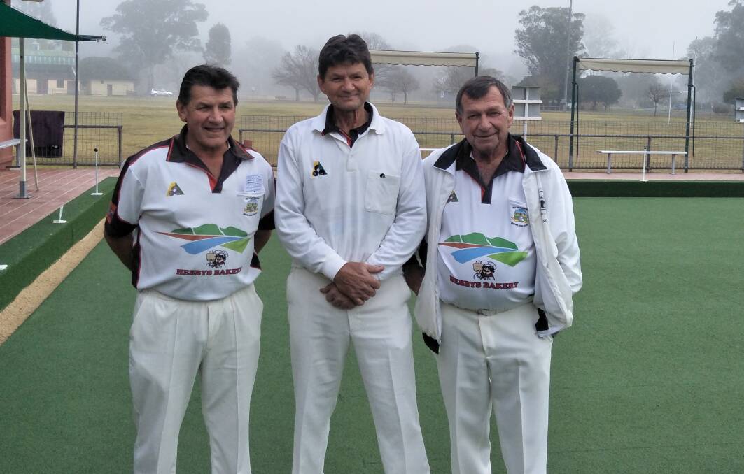Gloucester Bowling Club Men's Triples Champions: Mark Groves, Phillip Groves and Wayne Groves. Photo supplied