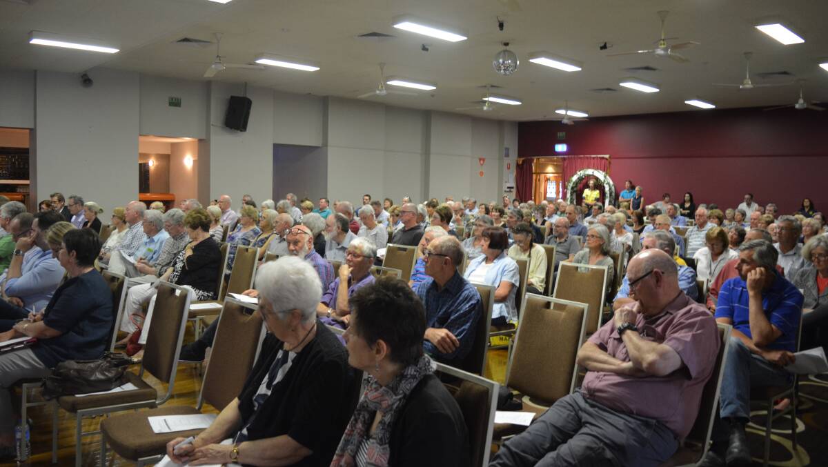 Around 250 people attended the meeting on Tuesday evening.