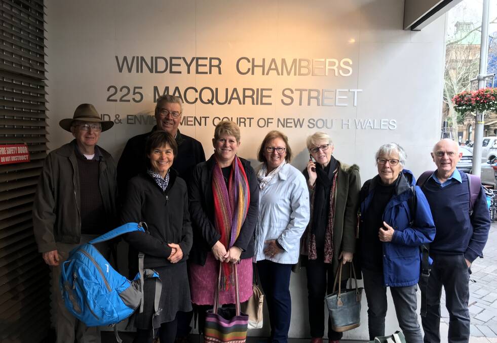 Groundswell Gloucester members at the Land and Environment Court during the initial appeal hearing. Photo supplied.