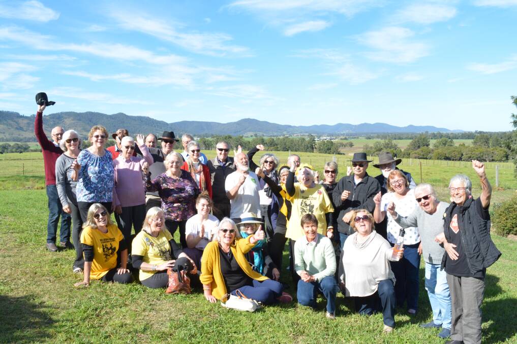 Gloucester residents celebrate on one of the properties closest to the proposed mine location. Photo Anne Keen