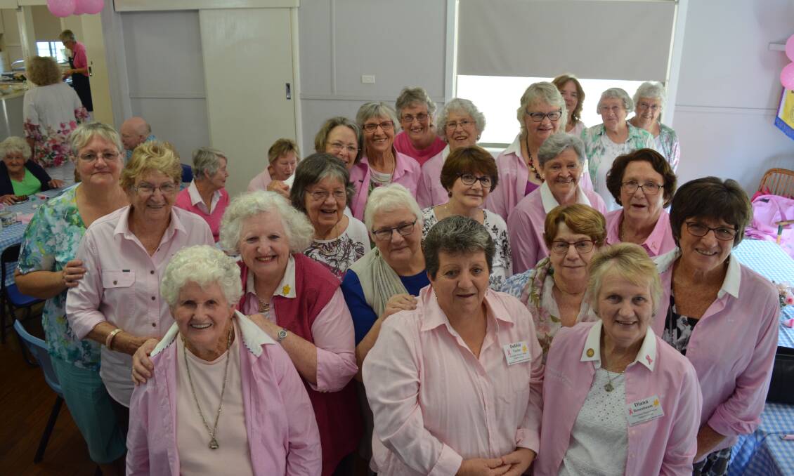 Members of the Gloucester Breast Cancer Support Group at the CWA Pink Ribbon breakfast in October 2018. Photo Anne Keen