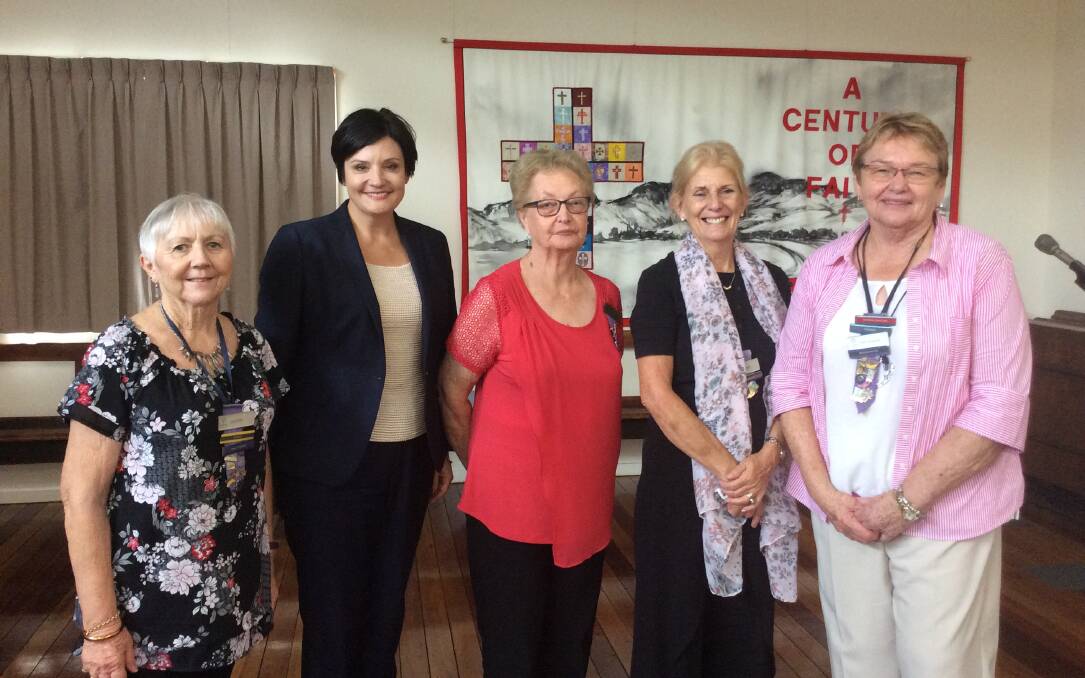 Judy Earle, Jodi McKay who was our guest speaker on International Women's Day, Judy Hemmingway, Christine Manger and President Joan Harwood. Photo supplied