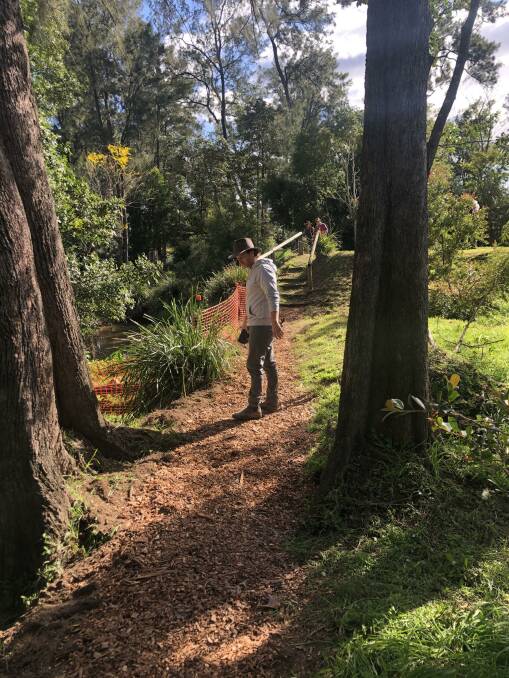 A walking track built in a day at Minimbah Gardens. Photo supplied 