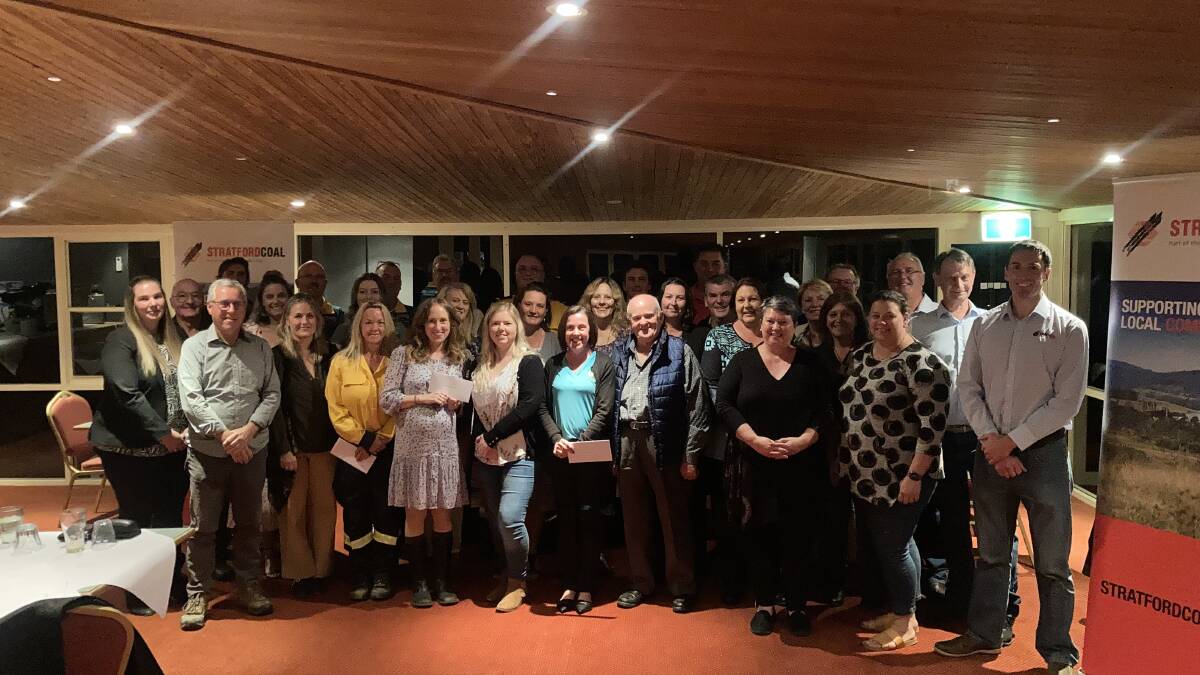 Over 35 representatives from the successful community organisations attended a presentation at the Stroud and District Country Club to celebrate the funding boost from Stratford Coal. Photo supplied