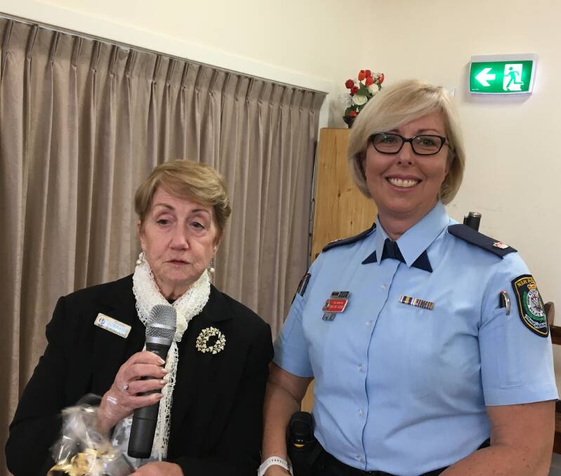 Lorraine Johnstone with Probus guest speaker Chief Inspector Christine George. Photo supplied