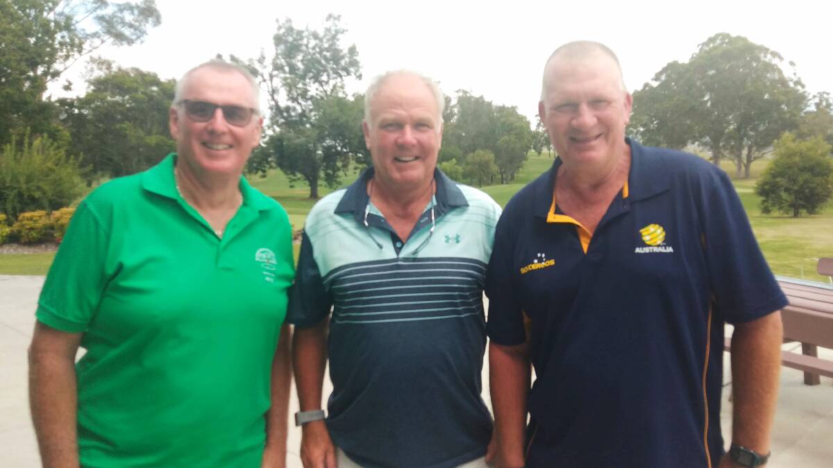 Gloucester Veterans Golf Club's recent winners Mike Howard, sponsor Steve Burns and winner Mark Stone. Photo supplied