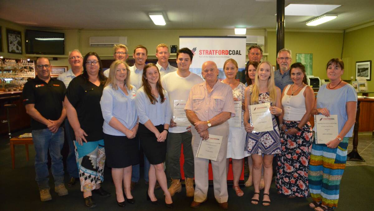 The recipients of Stratford Coal funding for 2019 joined together to celebrate at a presentation night in Gloucester. Photo supplied
