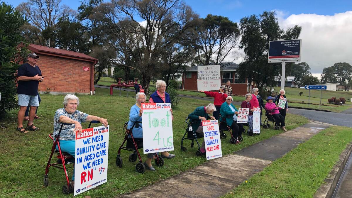 Around 50 residents, members of the community and branch members showed their support at the first protest on June 11. Photo supplied. 