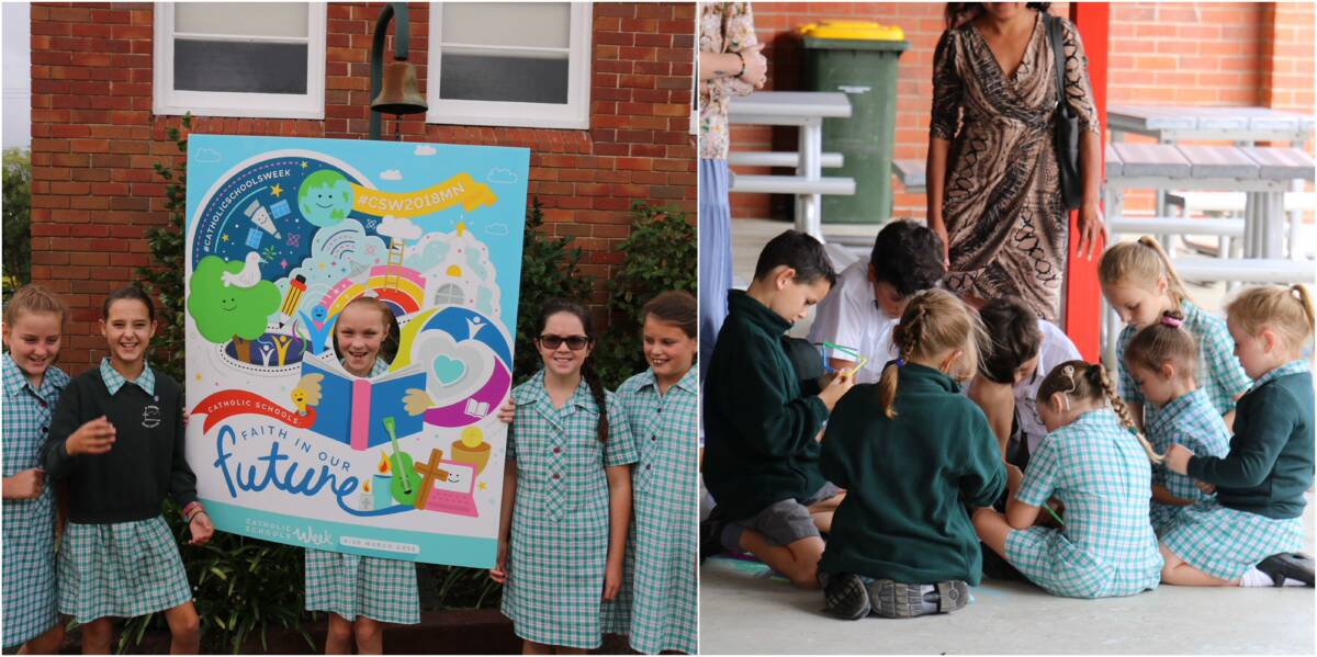 Students at St Joseph's Primary School Gloucester celebrating Catholic Schools Week. Photos supplied