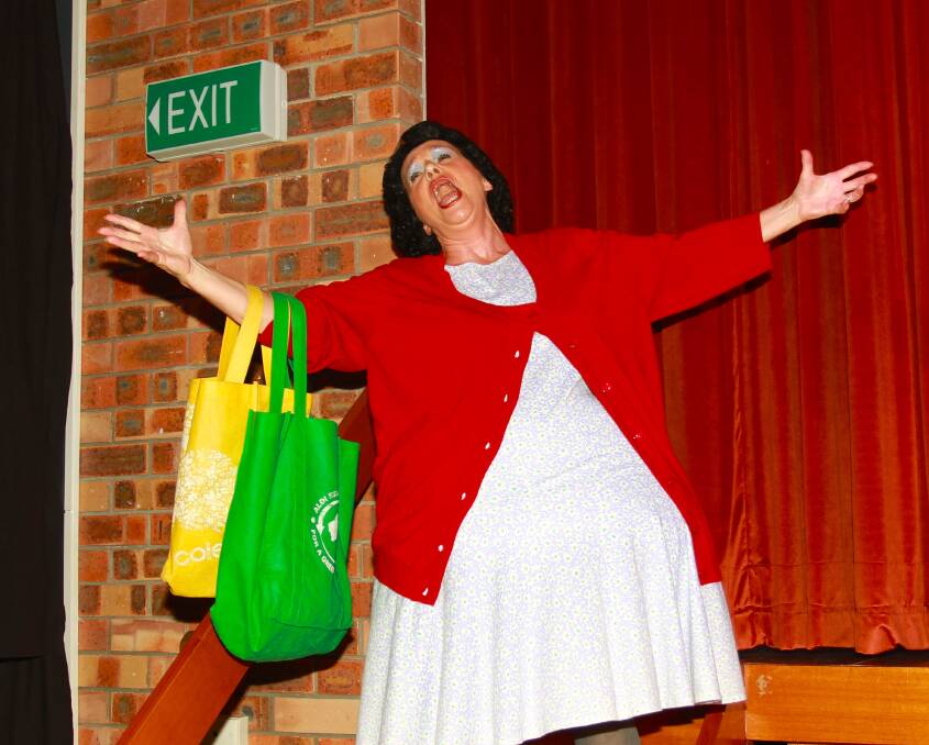 Maureen Hjorth as 'Gertie' in a GACCI pantomime. 
