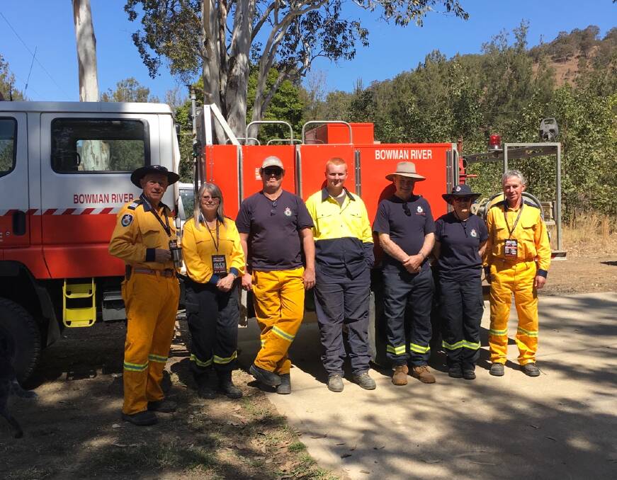 Some of the 17 active members of the Bowman River Fire Brigade. Photo supplied and taken prior to COVID-19.