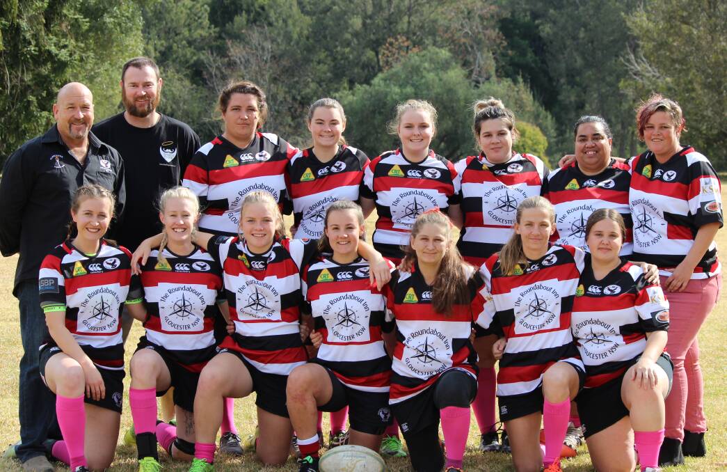 Gloucester Cockies women's sevens team. Photo supplied