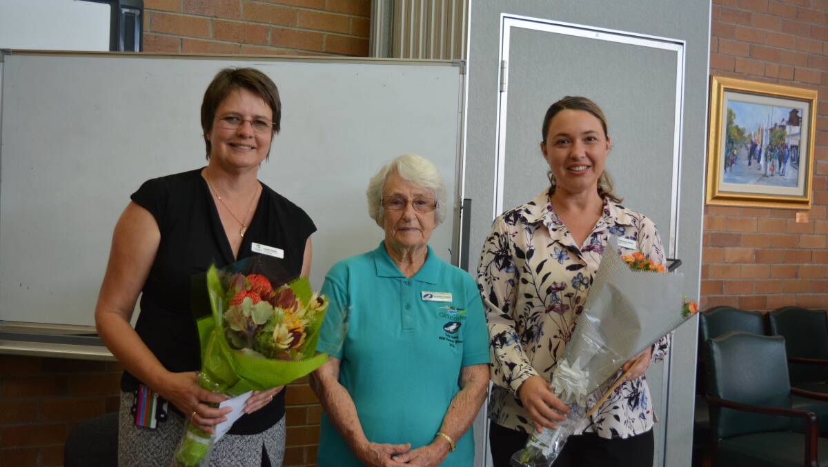 Norma Fisher presented a special thank you to Lyndie Hepple and Katheryn Smith, deputy mayor of MidCoast Council.