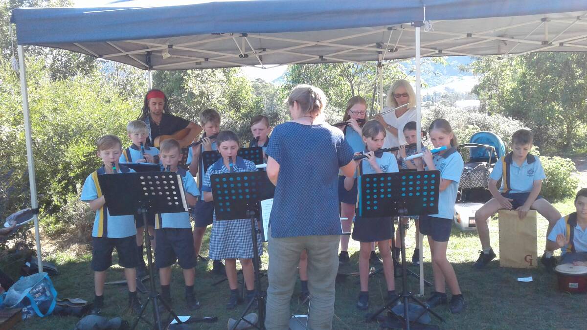 Gloucester Public School's Woodwind Ensemble helped entertain the masses during the afternoon. Photo supplied