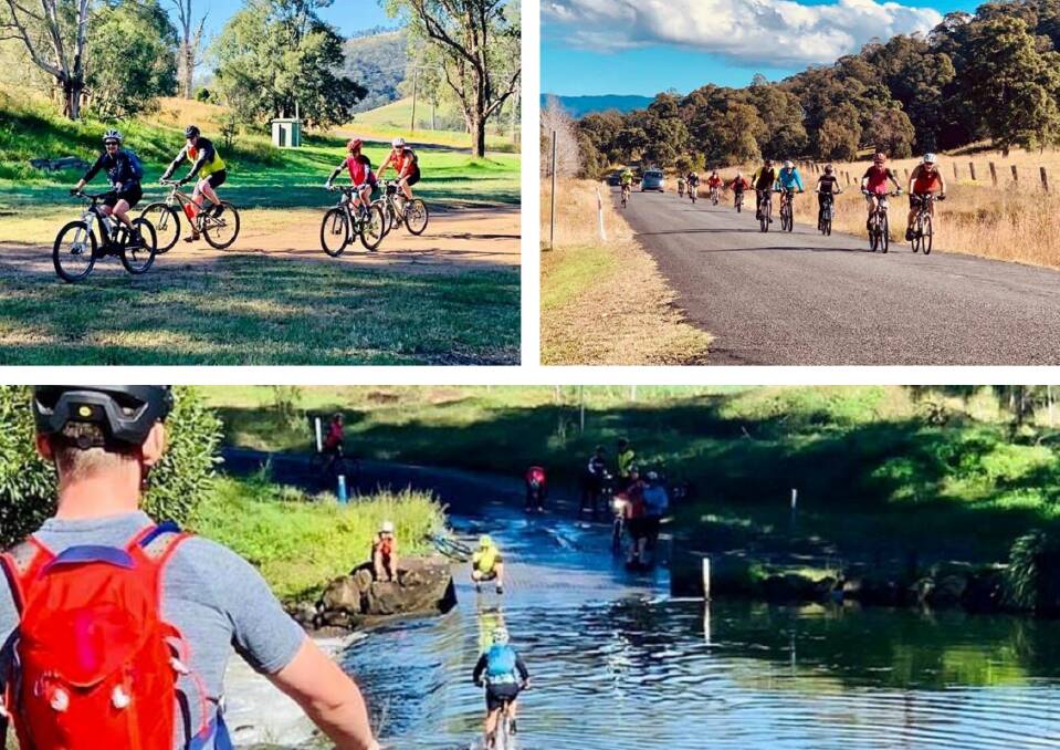 A group of mountain bike riders enjoy a day cycle around the Gloucester region. Photos supplied by Aussie Bike or Hike.