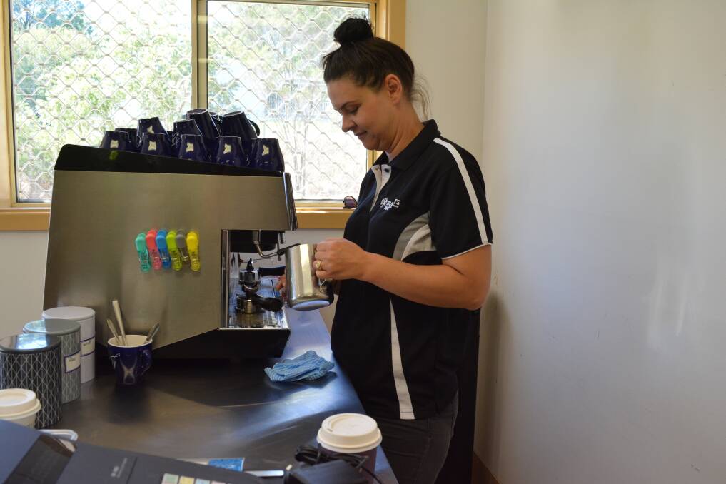 Meg Coote is skilled as a barista, which could be one of the training options available through BWNG thanks to the grant. Photo Anne Keen 