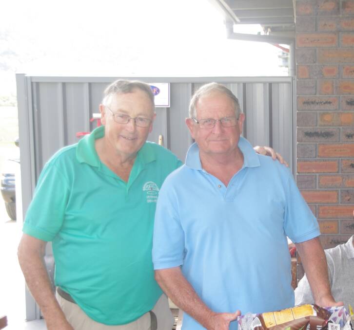 Veterans golf sponsor, Denver Webb with winner, Bob Kirkup. Photo supplied