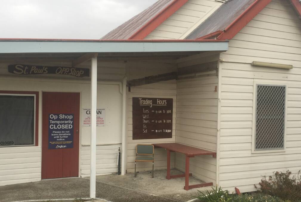 St Paul’s Anglican Church's Op Shop closed temporarily on June 25 while diocese requirements were attended to. Photo Anne Leen