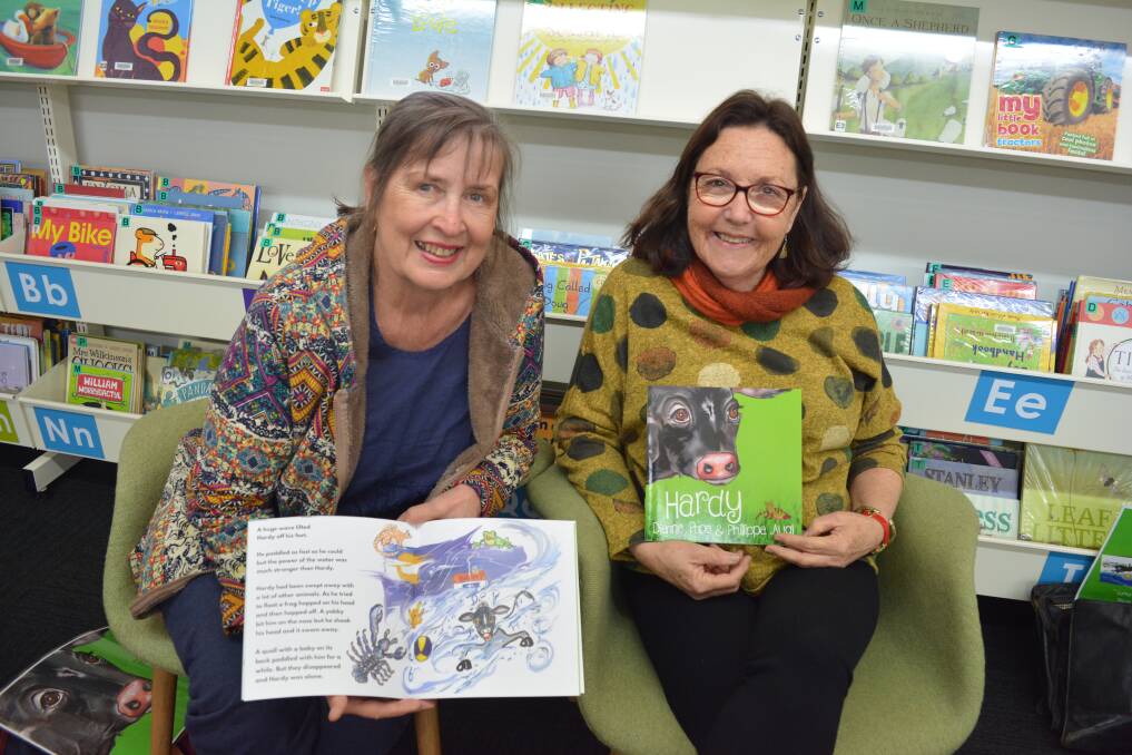 Phillipa Augl and Dianne Pope shared their journey to publishing a picture book about a calf from Stroud during a visit to Gloucester Library storytime. Photo Anne Keen