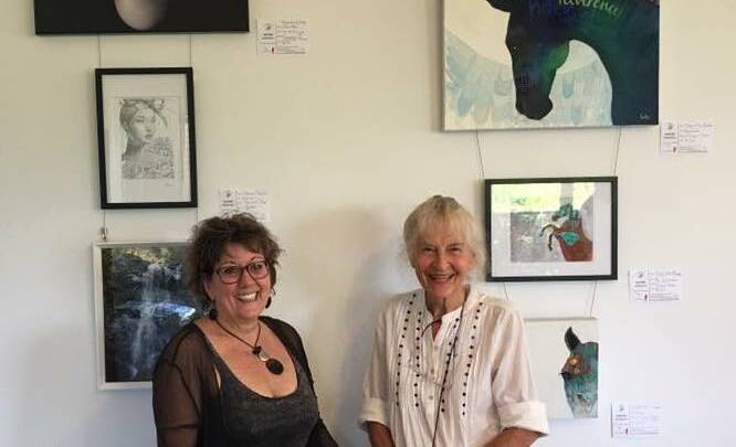 Exhibiting artists; Kate Landsberry from Firefly and Jeri McElroy from Belbora. Photo supplied