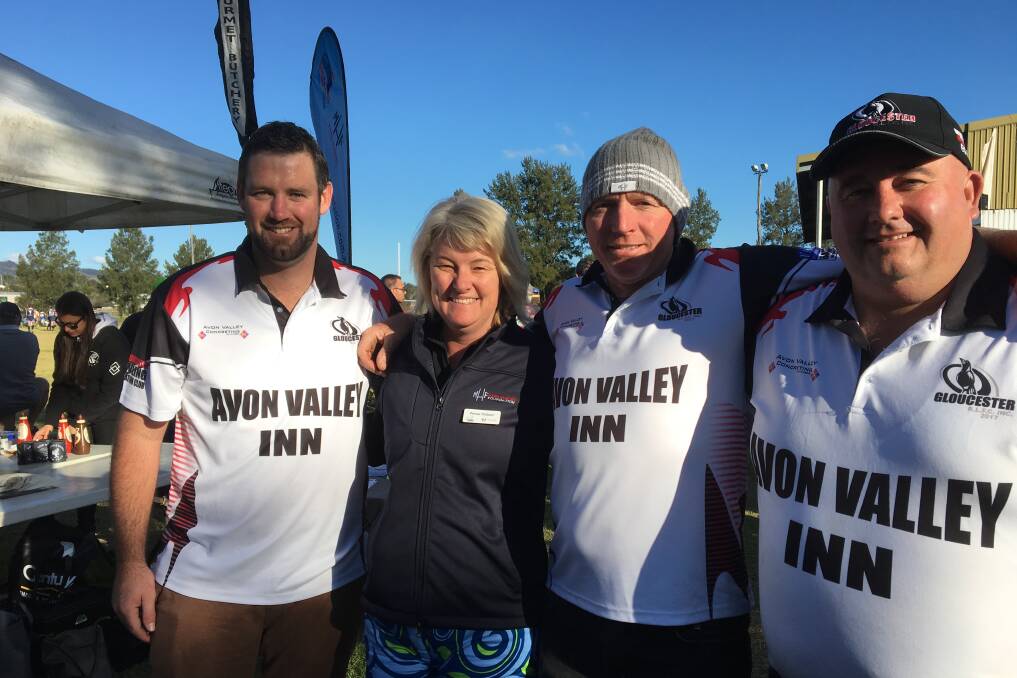 Mathew Higgins, Peree Watson from Mark Hughes Foundation, Nathan O’Brien and Rodney Summerville. Photo supplied