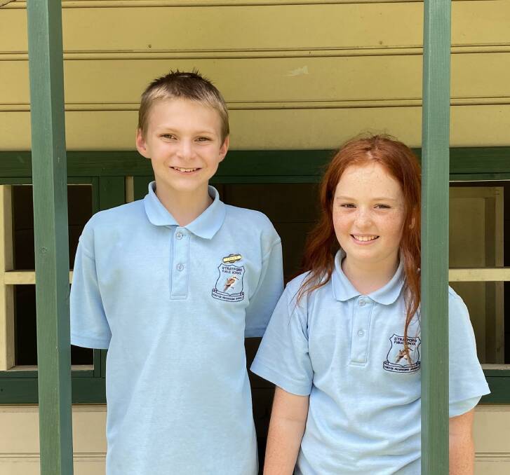 Stratford Public School 2021 school leaders: Jaxon Farley and Maitilda Troope. Photo supplied.