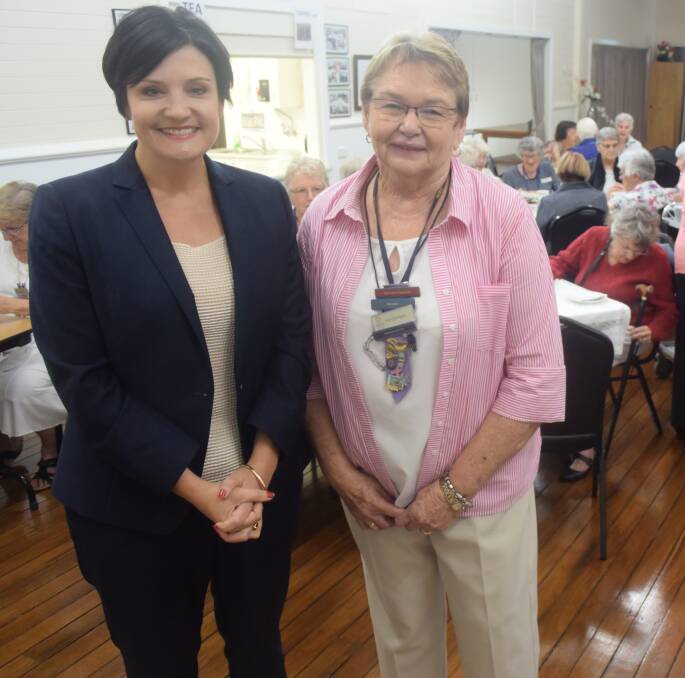 Jodi McKay was the guest speaker at the Gloucester VIEW Club's International Women's Day in March 2018, invited by club president Joan Harwood. Photo Rob Douglas.