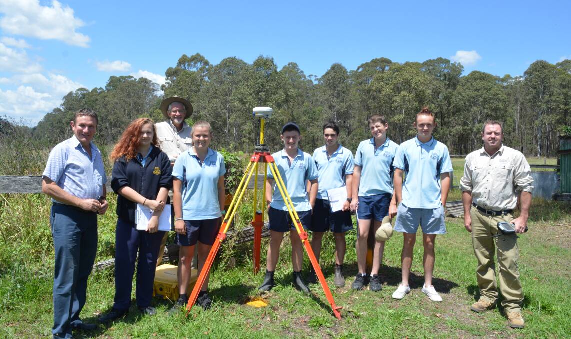 Collecting data: Tony Kingston, Elizabeth Howarth, Bronte Wisely, Phil Bowden, Bryce Berry, Nic Murray, Drew Stone, Leon Mackintosh and Frank Compton at a site in Craven. Photo: Anne Keen