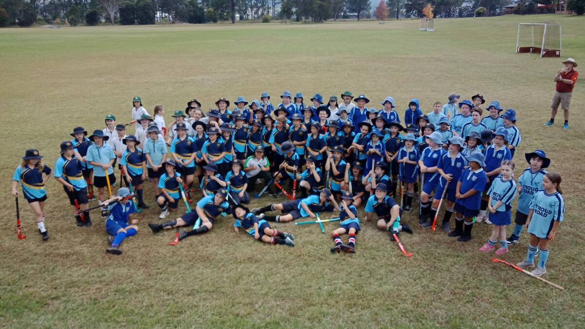 Over 90 primary school students turned out for the Hockey NSW gala day in Gloucester. Photo supplied