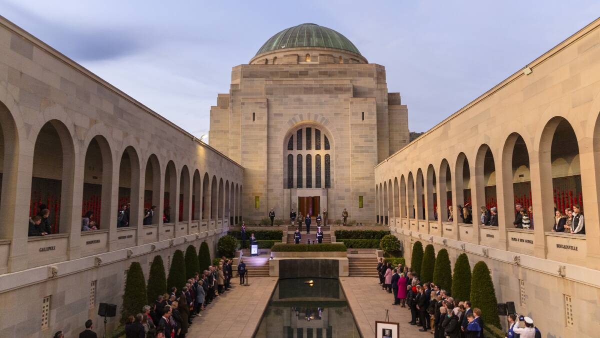 The 47th Parliament gathered at the Australian War Memorial for a Last Post Ceremony Picture: Keegan Carroll