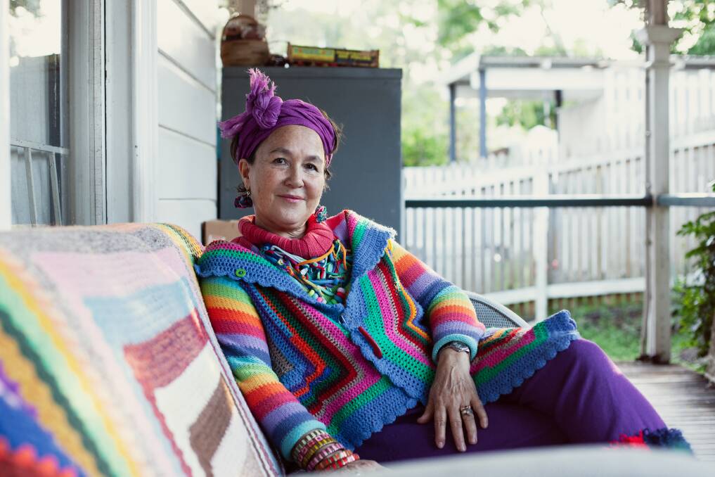 REUSE: Sustainability consultant Jane Milburn wearing upcycled crochet. Photo: Charmaine Lyons