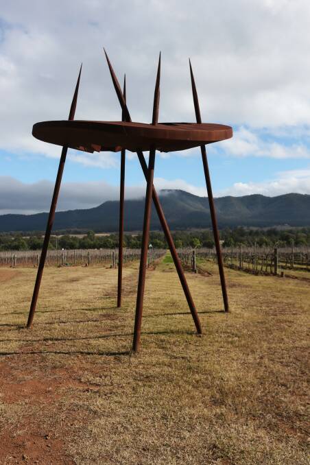 Sculpture park: Celest is one of two pieces at Winmark Wines' sculpture park by artist David Ball, the 2017 winner of Bondi's Sculpture By The Sea. Picture: Simone De Peak 