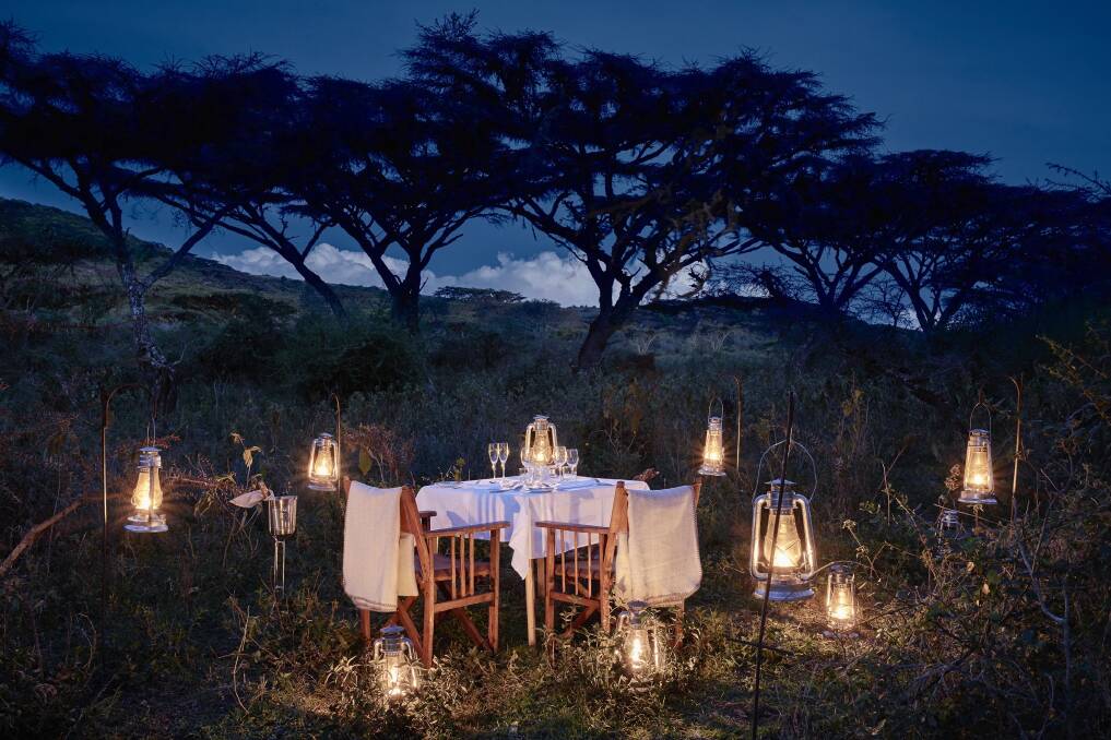 Table for two: Perhaps the definition of romance - bush dining under the African stars with Sanctuary Retreats.