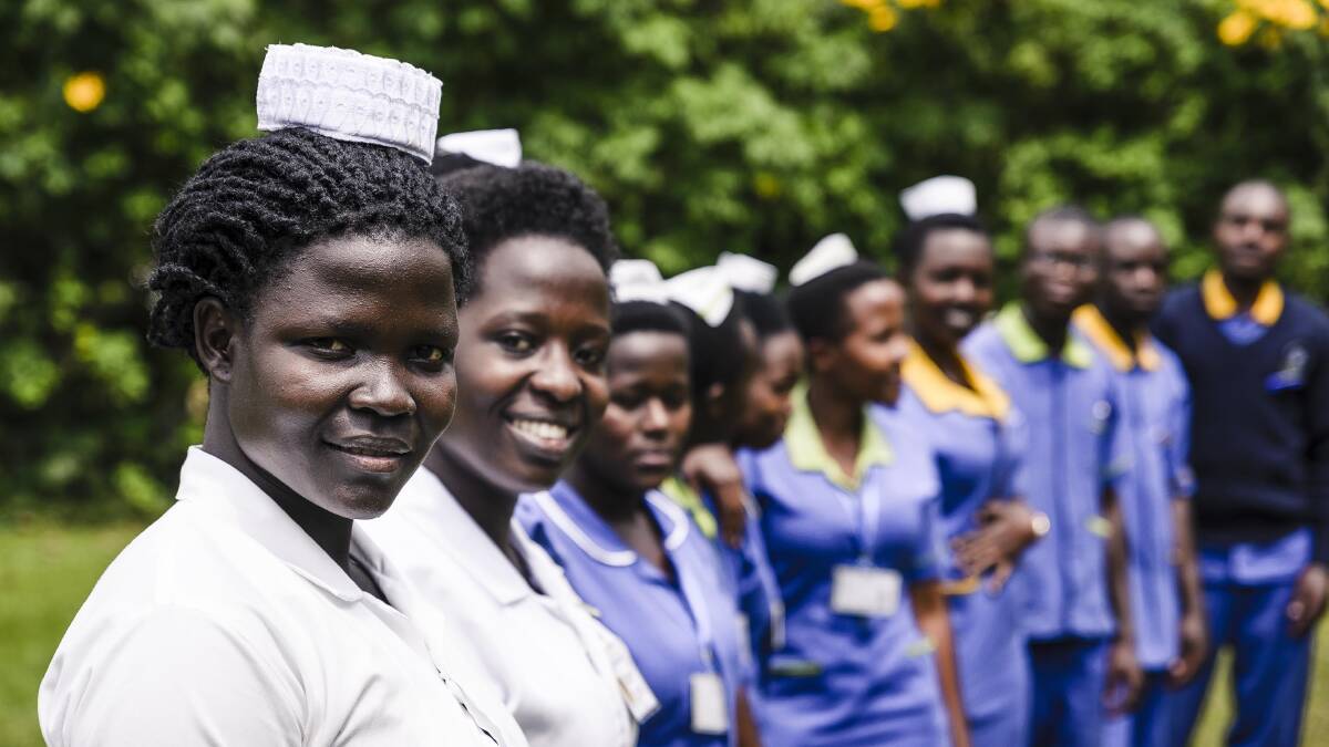 Sanctuary Retreats is giving back: new graduates from the Bwindi Nursing School.